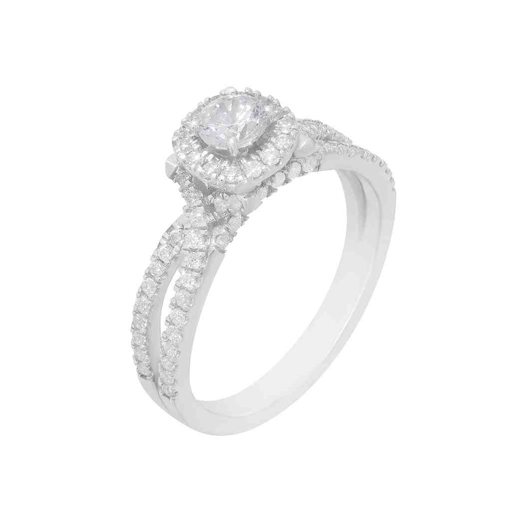  Split Shank Halo Engagement Ring LR11687A